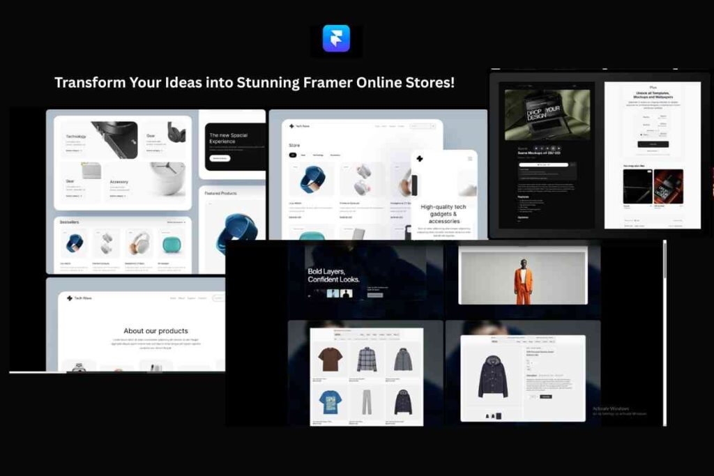 Framer e-commerce website development with responsive design and CMS integration by Freelancer Rajat Adhikari